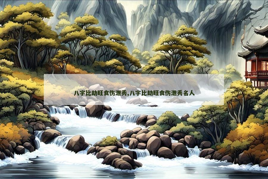 八字比劫旺食伤泄秀,八字比劫旺食伤泄秀名人